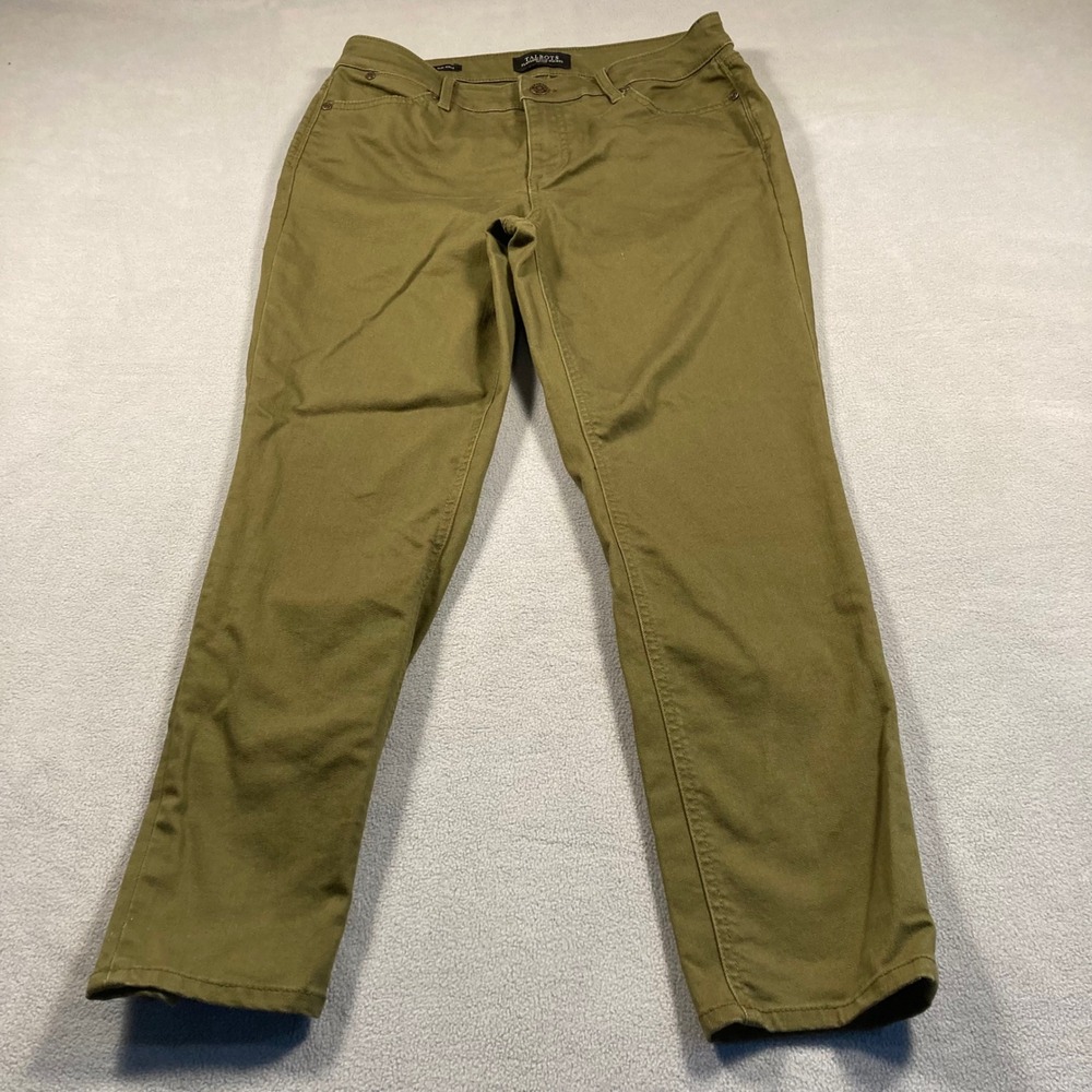Talbots Jeans Womens Size 8 Petite Green Slim Ankle Flawless Five-Pocket Solid
